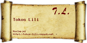 Tokos Lili névjegykártya